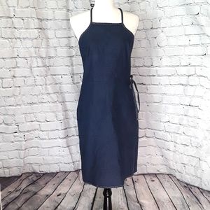 American Eagle denim halter dress sz 8. EUC.
